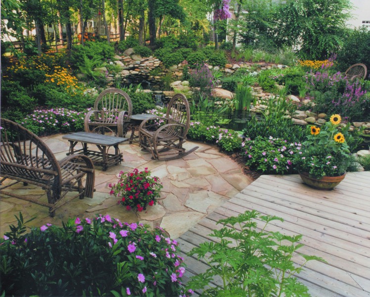 Flagstone patio  